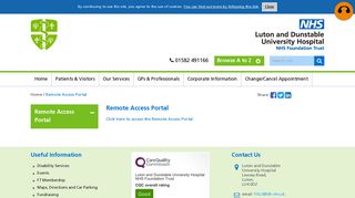 Remote Access Portal - Luton Dunstable University Hospital