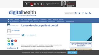 Luton develops patient portal | Digital Health