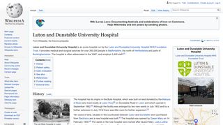 Luton and Dunstable University Hospital - Wikipedia