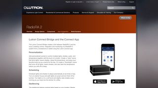 Lutron RadioRA 2 System App & Integration