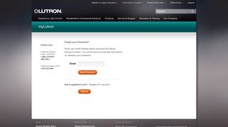 Forgot Password - Lutron