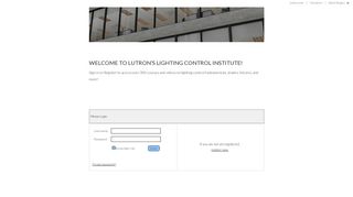 Login for Lighting Control Institute LearnCenter