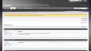Resi site - Lutron Support Community