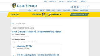 LUTV Subscription Area | Leeds United