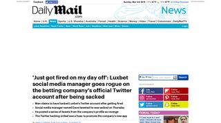 Luxbet social media manager goes rogue on the company's Twitter ...