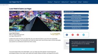 Luxor Hotel & Casino Las Vegas | LasVegasHowTo.com