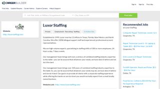 Work at Luxor Staffing | CareerBuilder