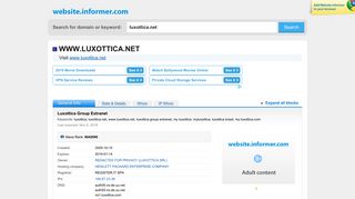 luxottica.net at WI. Luxottica Group Extranet - Website Informer