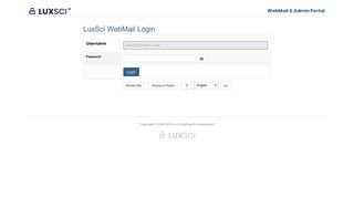 LuxSci WebMail Login