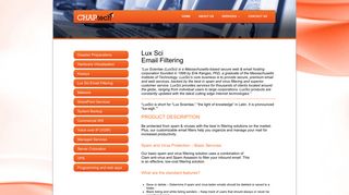 Lux Sci Email Filtering - CHAPtech