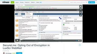 SecureLine: Opting Out of Encryption in LuxSci WebMail on Vimeo