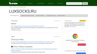 luxsocks.ru Technology Profile - BuiltWith