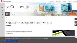 Using LuxTrust Scan or LuxTrust Mobile to sign in to MyGuichet.lu ...