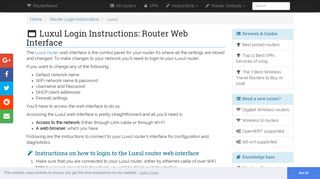 Luxul Login: How to Access the Router Settings | RouterReset