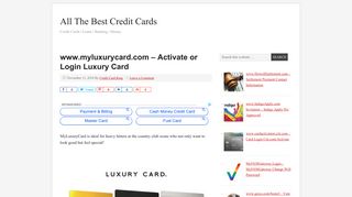 www.myluxurycard.com - Activate or Login Luxury Card