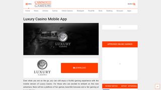 Luxury Casino Mobile App - Download Luxury Mobile Casino