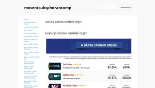 luxury casino mobile login - mosentsubsphorancomp - Google Sites