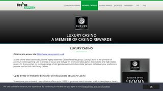 Luxury Casino - Casino Rewards Mobile Member Casino