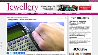 CJA endorses TD private label credit card - Jewellery Business