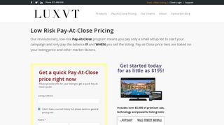 Pricing - LUXVT Home | Real Estate Marketing
