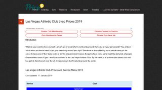 Las Vegas Athletic Club Lvac Prices 2019 - Pricely.org