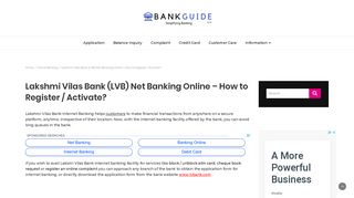 LVB Net Banking - Lakshmi Vilas Bank Net Banking Registration ...