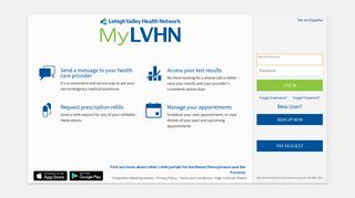 MyLVHN - Login Page