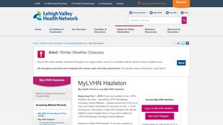 MyLVHN Hazleton - Lehigh Valley Health Network - A Passion For ...