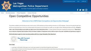 Pages - Open Competitive Opportunities - LVMPD.com
