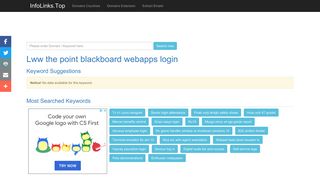 Lww the point blackboard webapps login Search - InfoLinks.Top