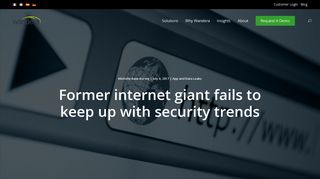 Former internet giant Lycos fails to keep up with security trends