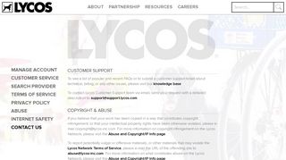 Contact Us - Lycos.com | About Lycos
