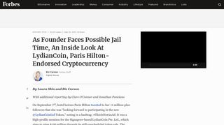 As Founder Faces Possible Jail Time, An Inside Look At LydianCoin ...