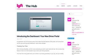 Introducing the Dashboard: Your New Driver Portal - The Hub - Lyft