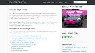 Become a Lyft Driver - Ridesharing Driver