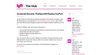 Accelerate Rewards: PerkSpot Will Replace AnyPerk - The Hub - Lyft