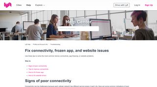 Fix connectivity, frozen app, and website issues – Lyft Help