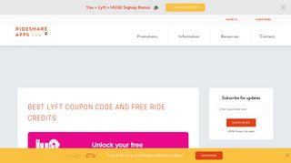 Best Lyft Coupon Code and Free Ride Credits | Rideshareapps