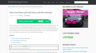 How much does Lyft cost? Get a Lyft fare estimate - Ridesharing Driver