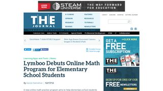 Lymboo Debuts Online Math Program for Elementary School Students ...