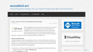 Lync Server 2010 Troubleshooting Tips – msunified.net