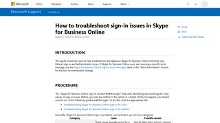 How to troubleshoot sign-in issues in Skype for Business Online