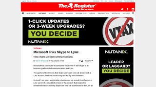 Microsoft links Skype to Lync • The Register