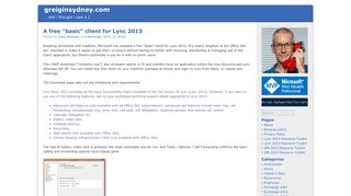 A free “basic” client for Lync 2013 | greiginsydney.com