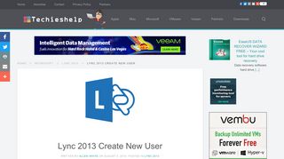 Lync 2013 Create New User | Techieshelp.com