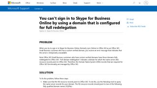 You can't sign in to Skype for Business Online by using a domain that ...