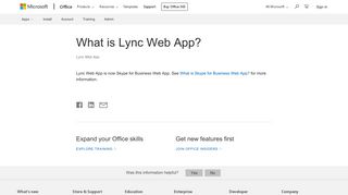 What is Lync Web App? - Lync - Office Support - Office 365