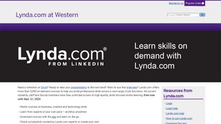 Lynda.com at Western - Western University