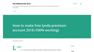 How to make free lynda premium account 2018 (100% working)