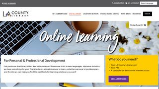 Online Learning - Learn – LA County Library